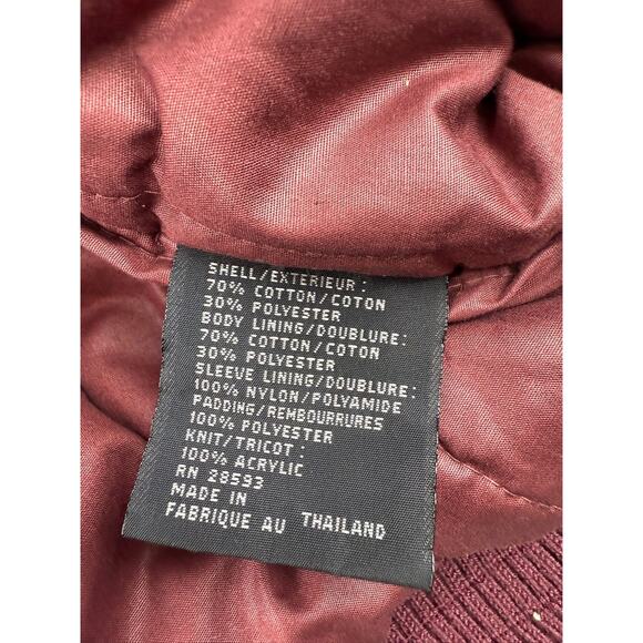 Vintage Members Only Bomber Jacket Mens 44 Crimson Red Cafe Racer Full Zip 80s - Picture 4 of 14